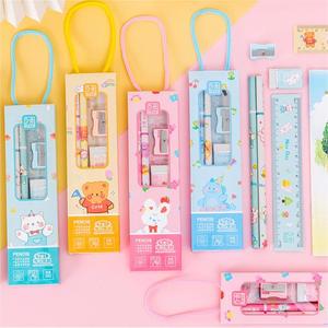 Promotion Supplies Customized <b>Cheap</b> Cute Fancy 5 Pcs Stationery <b>Set</b> Back to School <b>Gifts</b> for Primary Students Use - Product Image 3