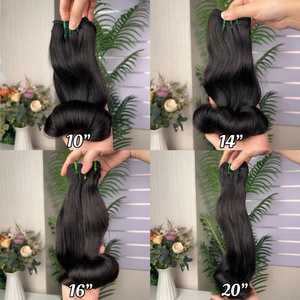 Extensions de cheveux humains 100% naturels Fumi Egg Curl, qualité Super Double Drawn, couleur noire naturelle - Product Image 1
