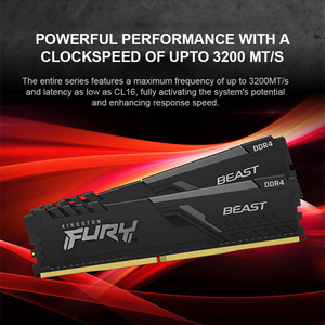 Venta al por Mayor de Fábrica, Memoria RAM FURY DDR4 Fruy Beast 3200/8G C16 16G C16 - Product Image 3