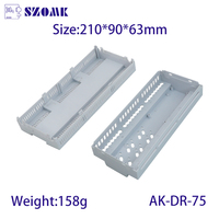 Boîte de commande LED en plastique ABS, résistante aux flammes, UL94-V0, boîte en plastique pour compteur d'énergie électrique, boîtier pour rail DIN