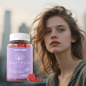 OEM/ODM Customizável Açafrão Gomas 100% Pure <span class=keywords><strong>Saffron</strong></span> Extract Whole Herb Herbal Suplemento Gomas com Mel para o Humor & Power - Product Image 1
