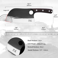 SHANGDAO couteau couperet à viande 7.8 "couteau de boucher pour couper couteau hachoir en acier inoxydable couperets à légumes et manche en bois