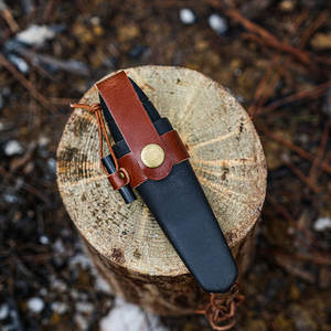 Funda de Cuero para Cuchillo Sueco MORA Adventurer, Funda Fija para Herramientas de Supervivencia, <span class=keywords><strong>Camping</strong></span> y Bushcraft, Componente Invertido de Cuero Vacuno - Product Image 2
