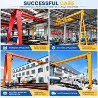 Grue semi-portique sur rail de 16 tonnes, monopoutre électrique, pour la fabrication d'équipements, l'atelier, le transfert de matériaux