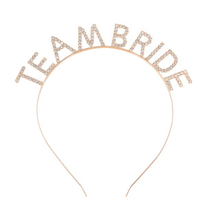 Venta caliente Boda nupcial accesorios para el cabello aleación cristal diamante novia carta <span class=keywords><strong>diadema</strong></span> equipo dama de honor <span class=keywords><strong>diadema</strong></span> al por mayor - Product Image 2