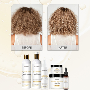 Ensemble Shampooing et Après-Shampooing <span class=keywords><strong>Bio</strong></span> à l'Huile de Ricin et au <span class=keywords><strong>Miel</strong></span> Sans Sulfate pour la Croissance Capillaire, la Nutrition du Cuir Chevelu et la Réparation des Cheveux - Product Image 5
