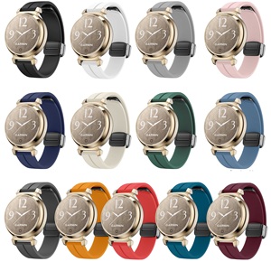 <span class=keywords><strong>Bracelet</strong></span> de <span class=keywords><strong>montre</strong></span> en silicone fin de 14 mm pour <span class=keywords><strong>montre</strong></span> <span class=keywords><strong>Garmin</strong></span> Lily 2, boucle magnétique pliable, <span class=keywords><strong>bracelet</strong></span> de remplacement en caoutchouc souple hypoallergénique - Product Image 1