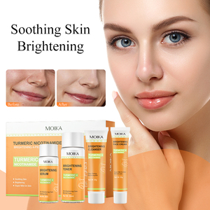 Juego de cuidado de la piel de cúrcuma Moika, antiacné, manchas oscuras, blanqueamiento, Etiqueta Privada, jabón, suero, crema exfoliante, lavado <span class=keywords><strong>Facial</strong></span>, juego de cuidado de la piel - Product Image 4