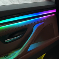 Iluminación Ambiental Dinámica de 64 Colores para BMW Serie 5 F10 F11 2011-2017, Accesorios de Iluminación LED para el Interior, Molduras para Puertas