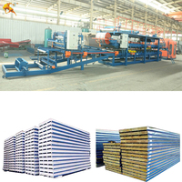 Ruang bersih garis produksi Panel Sandwich Eps mesin pembuat Panel Sandwich mesin profil Panel dinding penyimpanan dingin wol batu