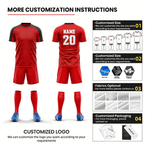 Camisetas de Fútbol Personalizadas, Transpirables, de Secado Rápido, Uniformes de Fútbol, Camisetas de Clubes de Fútbol, Camisetas de Fútbol para Hombre - Product Image 3