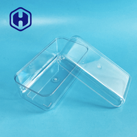 Vente en gros de boîtes alimentaires jetables en plastique PET transparent pour gâteau, nouilles, chewing-gum, pizza, hamburger, emballage carré recyclable