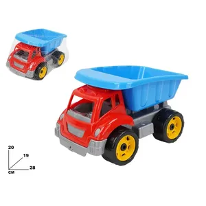 Camion à benne basculante en plastique rouge 28 cm pour les enfants de 2 à 4 ans Jouet à pousser pour s'amuser - Product Image 1