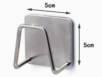 Support de rangement pour éponges de cuisine en acier inoxydable 304, auto-adhésif, en métal, pour évier