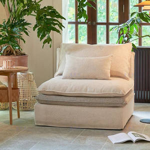 Funda de Sofá Lavable y Extraíble de Lino, Estilo Wabi Sabi, Individual, Doble, de Tres Plazas, para Apartamentos Pequeños y Casas de Huéspedes - Product Image 1