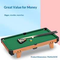 Mini table de billard pliable en bois 52x32x15cm pour enfants, divertissement familial, dortoir, table de billard interactive pour garçons, table de billard de bureau