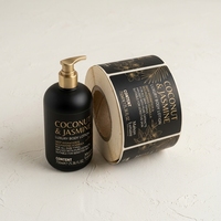 Étiquettes personnalisées de luxe imperméables avec logo, autocollants en vinyle doré pour cosmétiques, impression en rouleau pour emballages de bouteilles de shampoing et de lotion