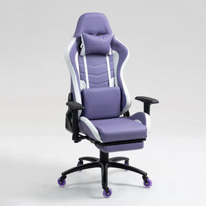 <span class=keywords><strong>Chaise</strong></span> de jeu <span class=keywords><strong>noble</strong></span> de couleur violette pour femmes, coussin épais, <span class=keywords><strong>chaise</strong></span> de bureau ergonomique, capacité de 400 livres, <span class=keywords><strong>chaise</strong></span> de course - Product Image 4