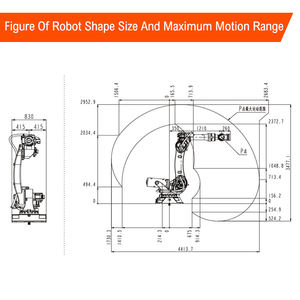Bras de robot industriel entièrement automatique à six axes, charge utile de 210 kg, portée de 2,68 m, pour la construction, le palettisation, la manutention et l'assemblage - Product Image 2