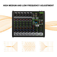 Table de mixage audio USB RX6-PRO avec alimentation fantôme 48V, mixeur DJ stéréo, bouton Mute pour diffusion en direct, podcasting, studio
