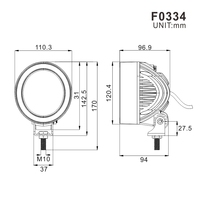 Lumière de travail LED agricole ovale de 4,7 pouces pour John Deere RE219708 AL175529 Lampe de travail LED 40W