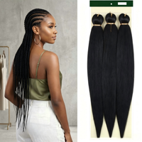 Aurasilva 3X Expression Perruque synthétique tressée facile tendance, plusieurs couleurs, trame unique, résistante à la chaleur, non inflammable, style dreadlocks, 52 pouces