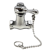 Robinet de douche robuste à fermeture automatique en laiton chromé sans plomb avec chaîne de tirage, raccords FIP 1/2 pouce