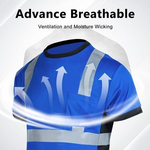 Custom Hi Vis Short Sleeve Workwear Uniform High Quality Quick Dry Safety <strong>Shirts</strong> Work <strong>Engineer</strong> Reflective Polo <strong>T</strong> <strong>Shirt</strong> for Men - Product Image 3