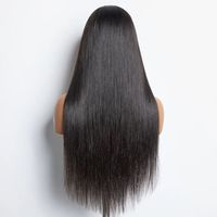 Pelucas de Cabello Humano Liso Extremo con Encaje Frontal HD de 30-40 Pulgadas, Pre-Arrancadas, Negras Naturales, 180% de Densidad, Pelucas Largas y Lisas para Mujeres Negras