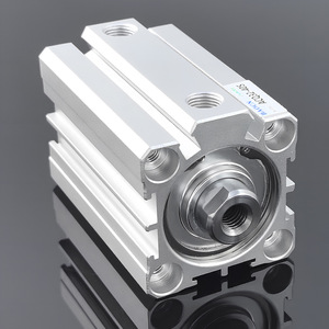 อะไหล่ลมแบบกระบอกสี่เหลี่ยมบางทำจากอะลูมิเนียมแบบสองทางพร้อมเกลียวใน - Product Image 1