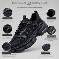 Nouvelles chaussures confortables à semelle épaisse et légère, avec coussin d'air en mousse, doublure en maille respirante, rehaussantes et anti-odeurs