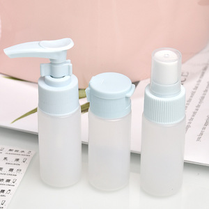 Juego de botellas cosméticas de viaje, 4 piezas con bomba pulverizadora y embudo para el cuidado de la piel, tamaño de viaje portátil y recargable - Product Image 2