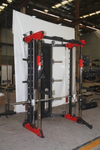 Adjustable Safety Spotter Arms Commercial Smith Machine Gantry Heavy <b>Bench</b> Press Squats Bearing Guides Plate <b>Storage</b> Q235 Load - Product Image 5