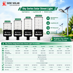 WHC SOLAR Integrierte Solar-Straßenleuchte aus China 40W 50W 80W 150W 500W 1000W Solarleuchte mit Solarpanel - Product Image 2