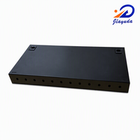 Caja de Terminación de Fibra Óptica de 12 Puertos para Montaje en Pared, Vacía, con Puertos Redondos ST/FC, Panel de Conexión Metálico de Acero Laminado en Frío de 0.8mm, 430x200x44mm