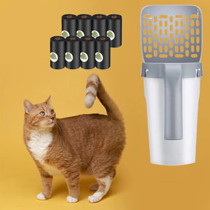 Suministros de limpieza para mascotas, eliminación de residuos, pala de arena integrada portátil para gatos, pala para arena para perros y gatitos - Product Image 4