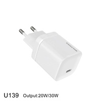 Chargeur rapide universel 30W Type-C-Adaptateur de chargeur mural en gros avec prises EU/US/UK pour les voyages mondiaux