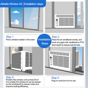 <span class=keywords><strong>Climatiseur</strong></span> de fenêtre 5000 Btu R32 60 Hz, refroidissement uniquement, commande manuelle par bouton rotatif - Product Image 4