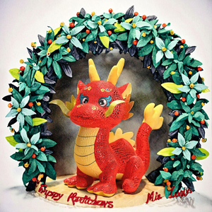 Dragón bebé Zodiaco Rojo Dorado dragón mascota Reunión Anual muñeco <span class=keywords><strong>de</strong></span> trapo juguete dinosaurio <span class=keywords><strong>de</strong></span> peluche PP relleno <span class=keywords><strong>de</strong></span> algodón <span class=keywords><strong>para</strong></span> ocasiones <span class=keywords><strong>de</strong></span> boda - Product Image 3