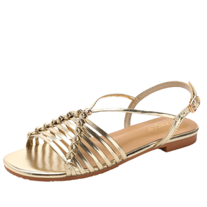 French-style Retro Platform Flat Round-toe Bow Detail Light Weight Fashion Trend Outdoor Sandals with Openwork Design for Summer - Product Image 1