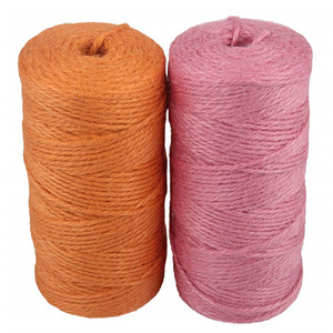 Джутовый шнур розовый, 1,5 мм, 2-прядный, мягкий, прочный, экологичный, для домашнего садоводства и макраме, 75 м - Product Image 6