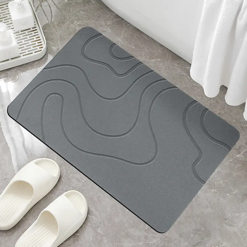 Phổ Biến Giá Rẻ Bán Buôn Non-Slip Siêu Thấm Nhanh Chóng Làm Khô Tắm Mat Diatomite Đá Tắm Mat