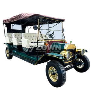 Good Quality Antique Vintage 5-Seat Electric classic Cart Old Classic yellow Sightseeing Car for Sale - Product Image 2