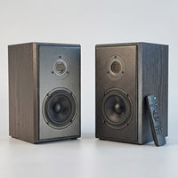Système d'enceintes d'ordinateur 2.0 actives 60W 4' avec subwoofer en bois, filaire et sans fil BT5.3 pour Home Cinéma, Studio, Moniteur, Téléphone