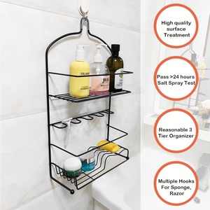 Caddy de <span class=keywords><strong>ducha</strong></span> colgante, accesorios de baño, soporte <span class=keywords><strong>para</strong></span> botella de Gel de <span class=keywords><strong>ducha</strong></span> de esquina, estantes sobre el inodoro con ganchos de cesta de almacenamiento - Product Image 2