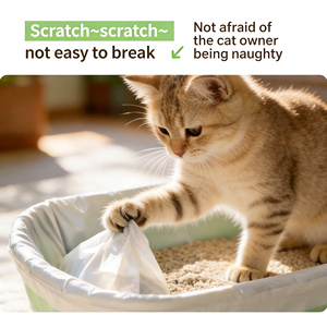 ถุงเติมทรายแมวขายดี ถุงเก็บอุจจาระสัตว์เลี้ยงแบบมีเชือกผูก ทนทาน สำหรับกล่องทรายแมวอัจฉริยะ ขายส่ง - Product Image 1