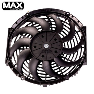 Đen 12 "DC 12V 80W Cong 10 Blade <span class=keywords><strong>Universal</strong></span> Auto Racing Parts Quạt Tản Nhiệt Mỏng Hệ Thống Làm Mát Quạt Tản Nhiệt Quạt Làm Mát - Product Image 4