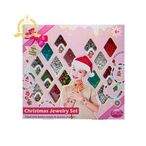 Kids Christmas DIY Beaded Jewelry Making Kit Handmade Bracelet Necklace Craft Set Creative Toy Holiday <strong>Gift</strong> <strong>for</strong> <strong>Little</strong> <strong>Girls</strong> - Product Image 1