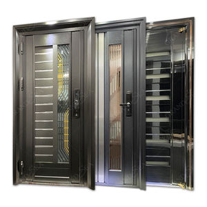 Puertas personalizadas de Guangdong para casas, puerta de entrada principal de seguridad, puerta de acero inoxidable, diseño de casa de lujo, puerta moderna - Product Image 4