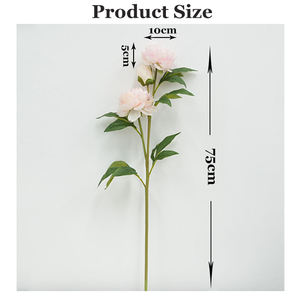 Flor Artificial de Peônia Branca e Rosa de Alta Qualidade com 3 Cabeças, Toque Real, Feita à Mão para Casamento, Dia das Mães, Sonho Romântico para o Lar - Product Image 3